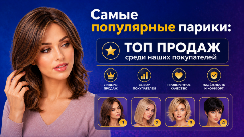 Самые популярные женские парики 2025 года: Sing Mono Part, Risk, Keira, Stop Hi Tec и Dot