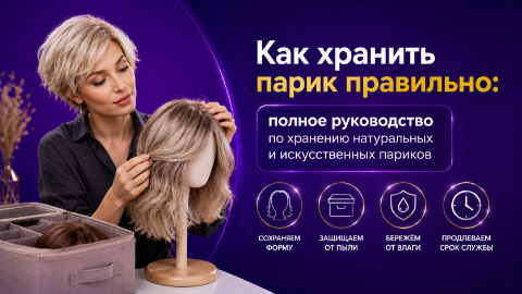Как хранить парик из натуральных и искусственных волос