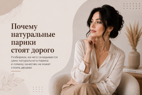 Натуральный парик из человеческих волос